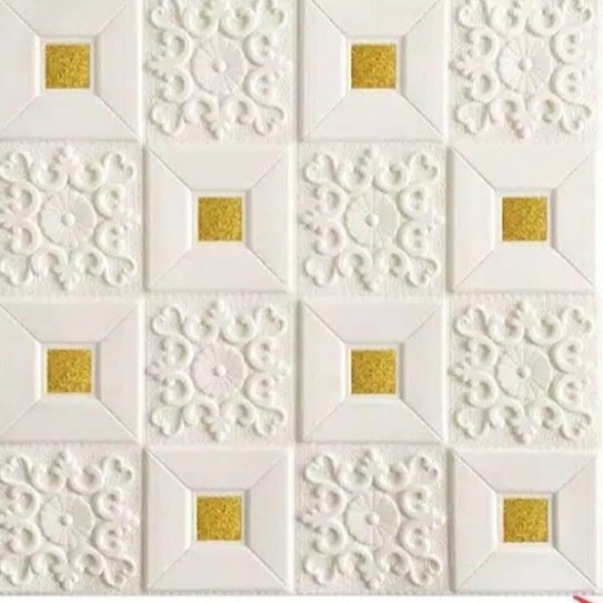 Wallpaper Dinding 3D Foam Motif Batik 003 Dekorasi Dinding Kamar Murah-5