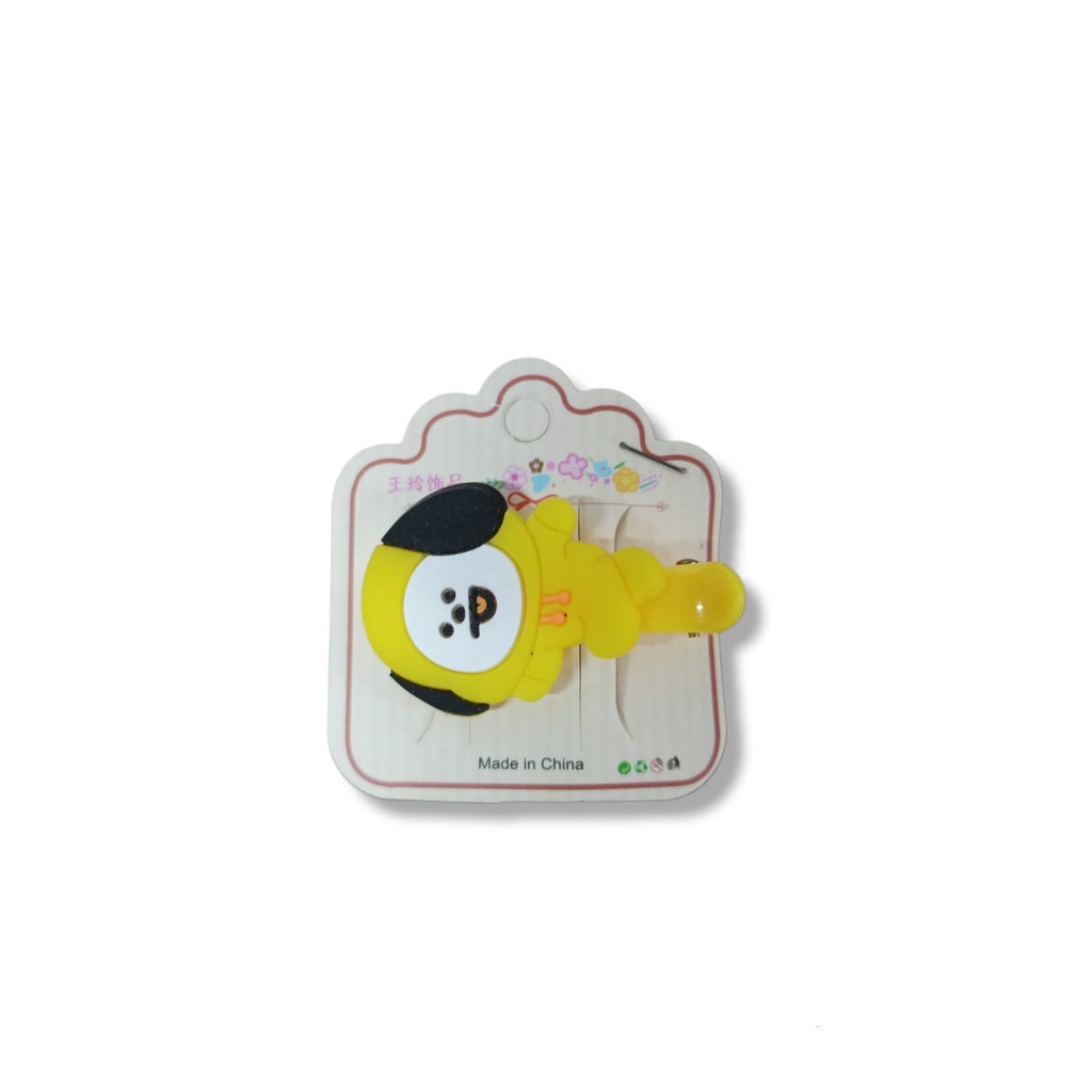 1PCS JEPIT RAMBUT ANAK SILICON KARAKTER LUCU BTS BT21-CHIMMY