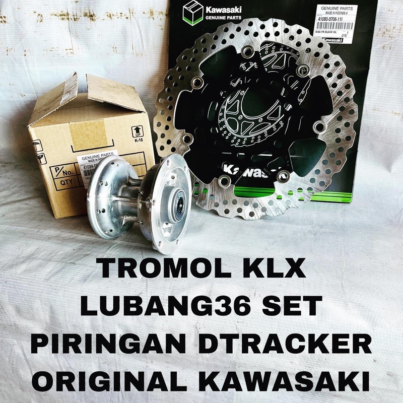 TROMOL DEPAN KLX DTRACKER LUBANG 36 SET PIRINGAN DTRACKER ORIGINAL KAWASAKI