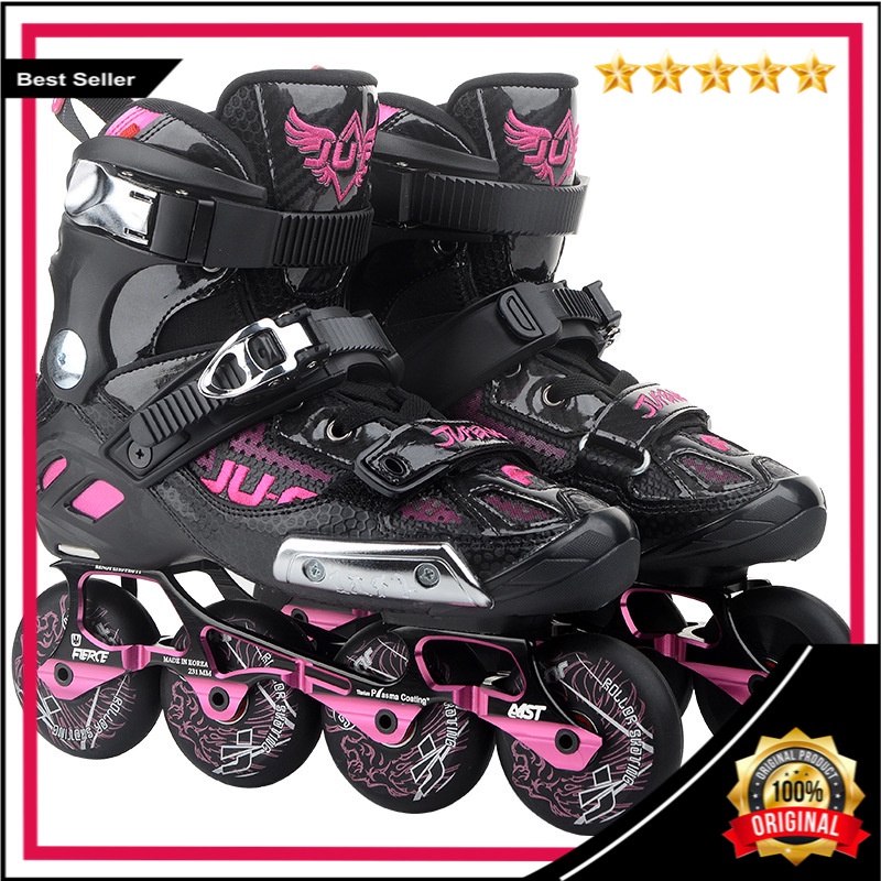 Badai Dewasa Sepatu Pria  Wanita Sepatu Skating Inline Roda Slalom Skates Roller Skates Bunga Roller