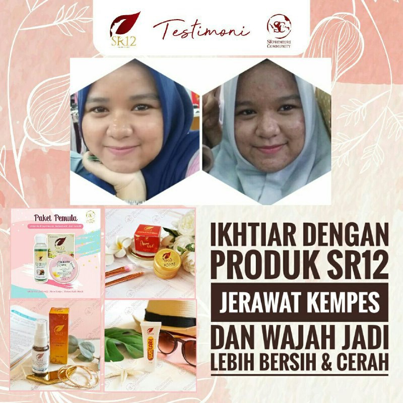 PAKET PEMULA SR12 KOMPLIT / PERAWATAN SKINCARE AMAN &amp; ALAMI / PENETRAL KULIT / PAKET PERAWATAN WAJAH
