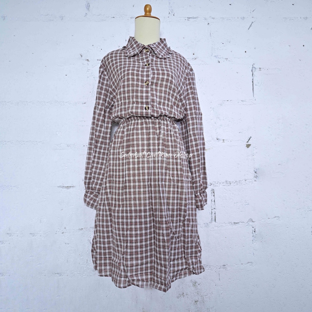 Long Tunik Flanel Karet Pinggang Harumi