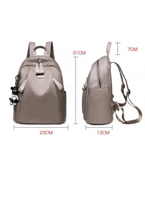 Tas Ransel wanita LikeThis Simpel Polos Nilon Glossy 2023