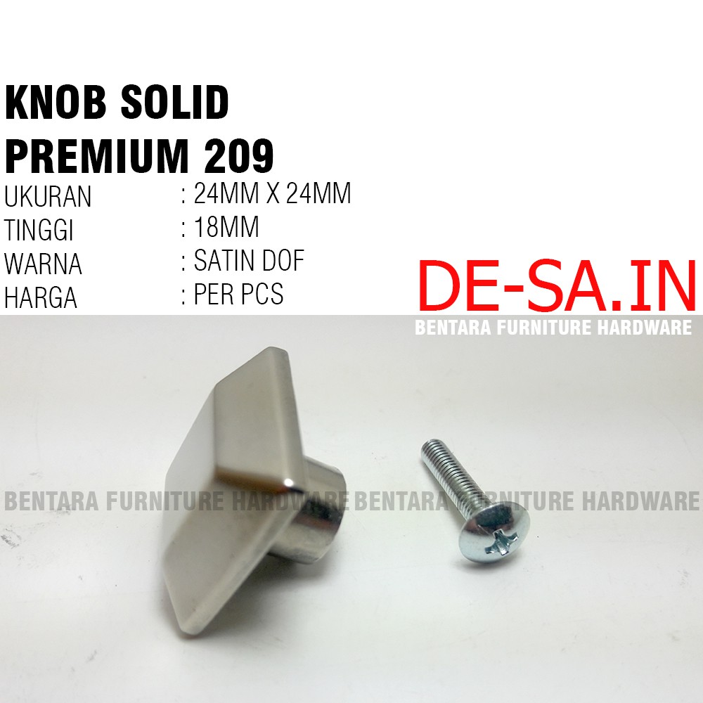 Knob Solid Premium 209 - Handle Tarikan Laci Pintu Kabinet Dapur