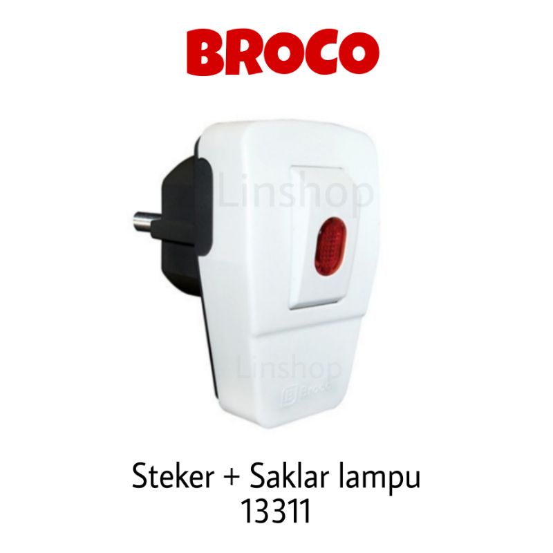 BROCO STEKER + SAKLAR LAMPU (ON/OFF) 13311L BROCO STEKER + LAMPU 13311