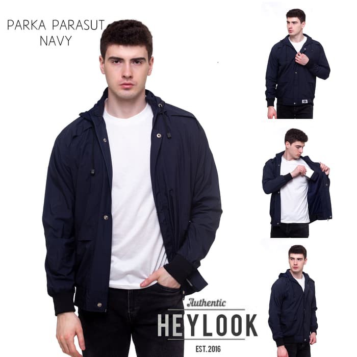 Jaket Parka Pria Bgsr The Rain Merah Maroon Hitam Biru Navy Hijau Army  A53Q9  Jaket Parka Pria Bomb
