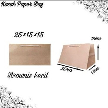 

(KPB) TAS KERTAS / PAPER BAG COKLAT paper bag Brownies kecil