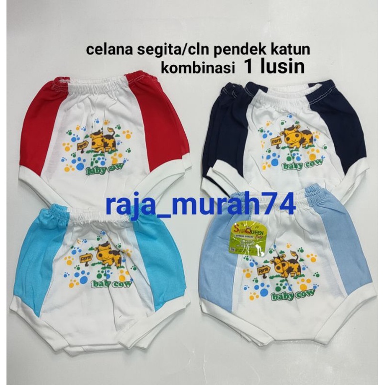 lusinan celana bayi segita/ celan pendek bayi 0-12 bulan