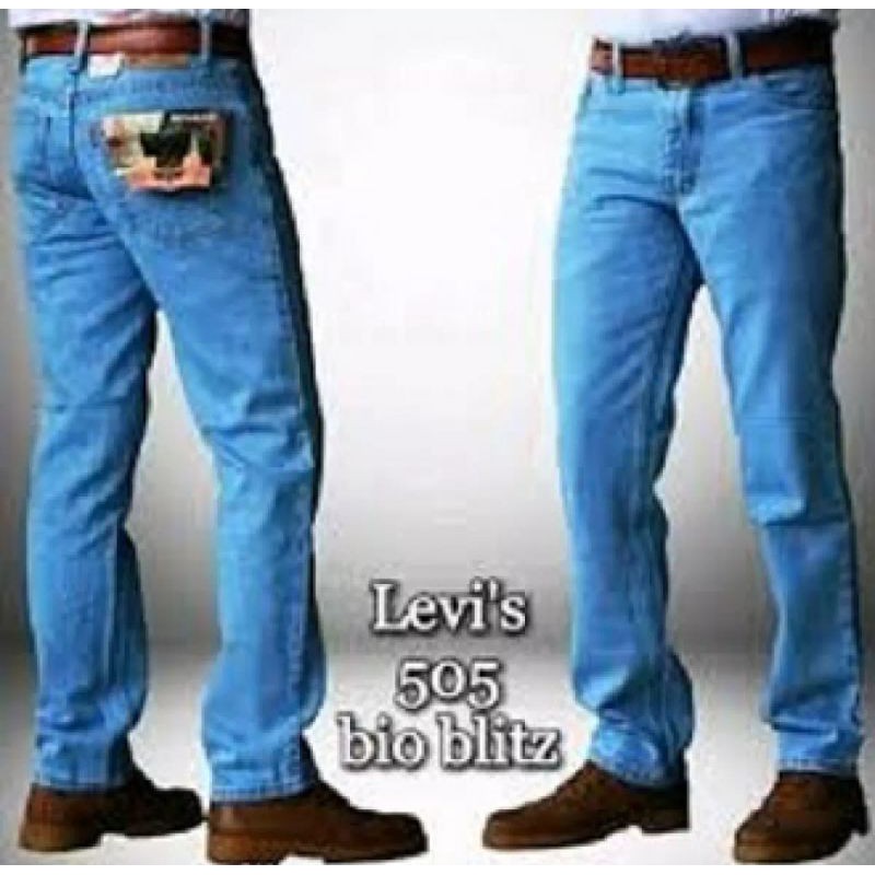Bisa (COD) Celana Jeans Panjang Levis 505/Model Celana Standard Pria~Celana Panjang Reguler Pria