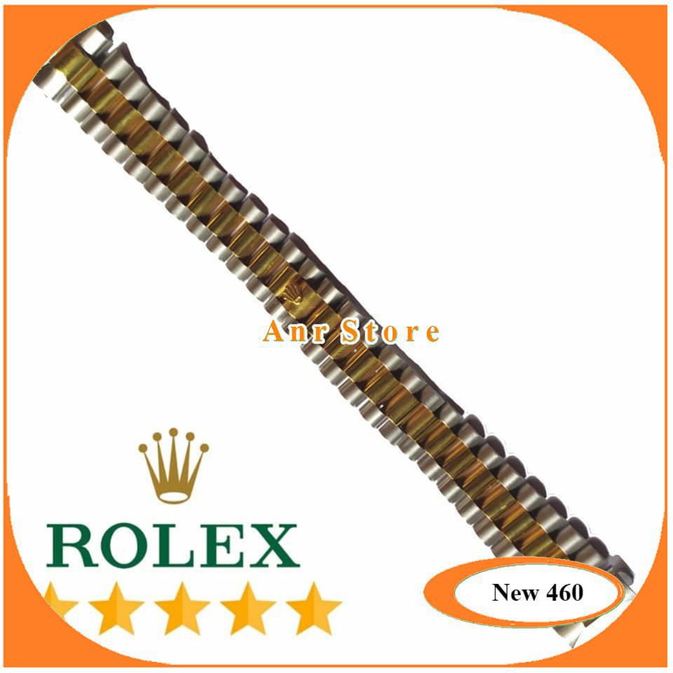 Tali Jam Tangan Rolex President Silver Gold Rantai Rolex 20 mm