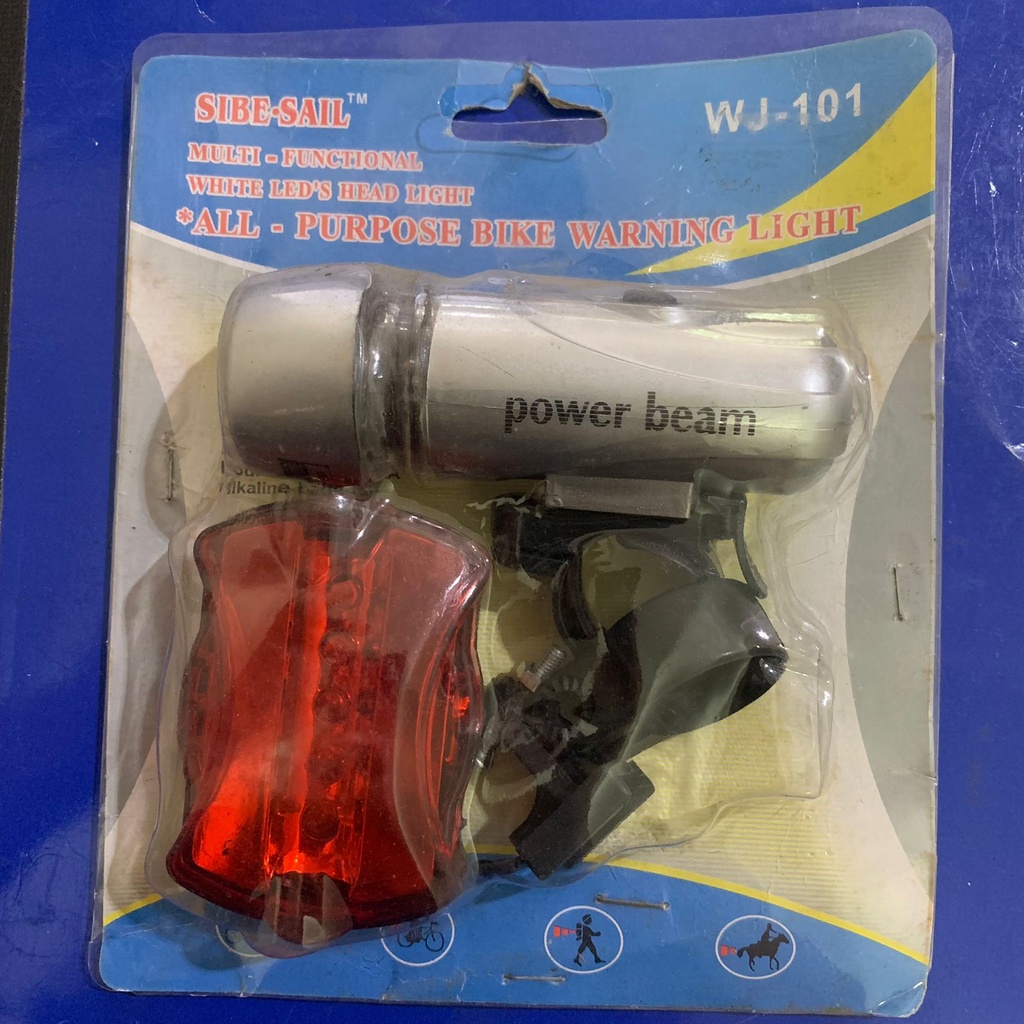 LAMPU SEPEDA POWER BEAM WJ-101 / WARNING LIGHT