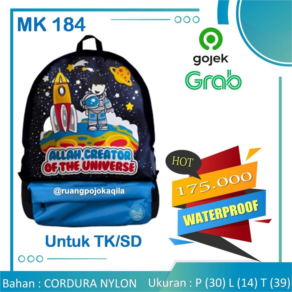 Tas anak muslim - moslem kids - backpack large sd smp