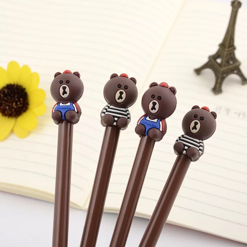 

Pulpen Gel Brown Baju Biru dan Garis 0.38mm