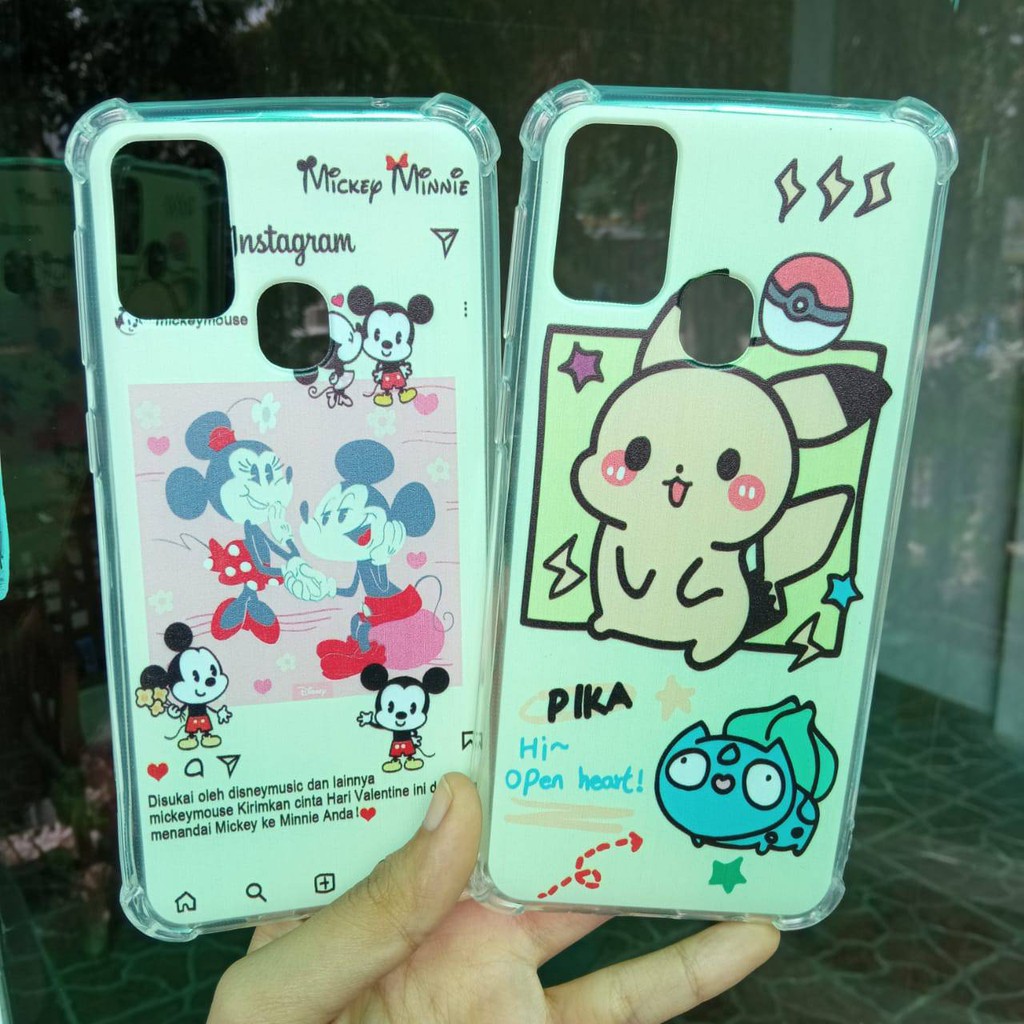 Samsung M31  Case Softshell Anti Crack Karakter Cartoon  Casing Untuk Cewek Cowok