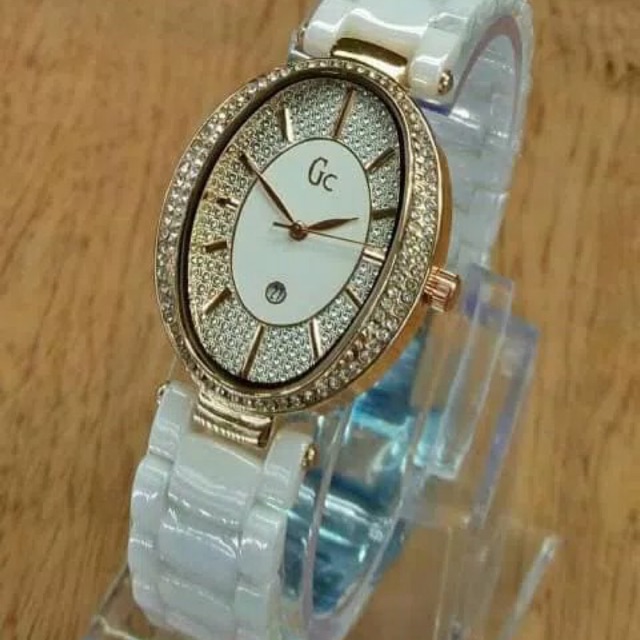 Jam Tangan Wanita GC keramik ceramic tanggal aktif