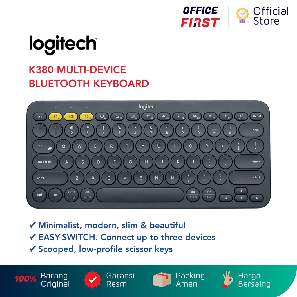 Logitech K380 Multi Device Bluetooth Keyboard Wireless K 380 Aesthetic