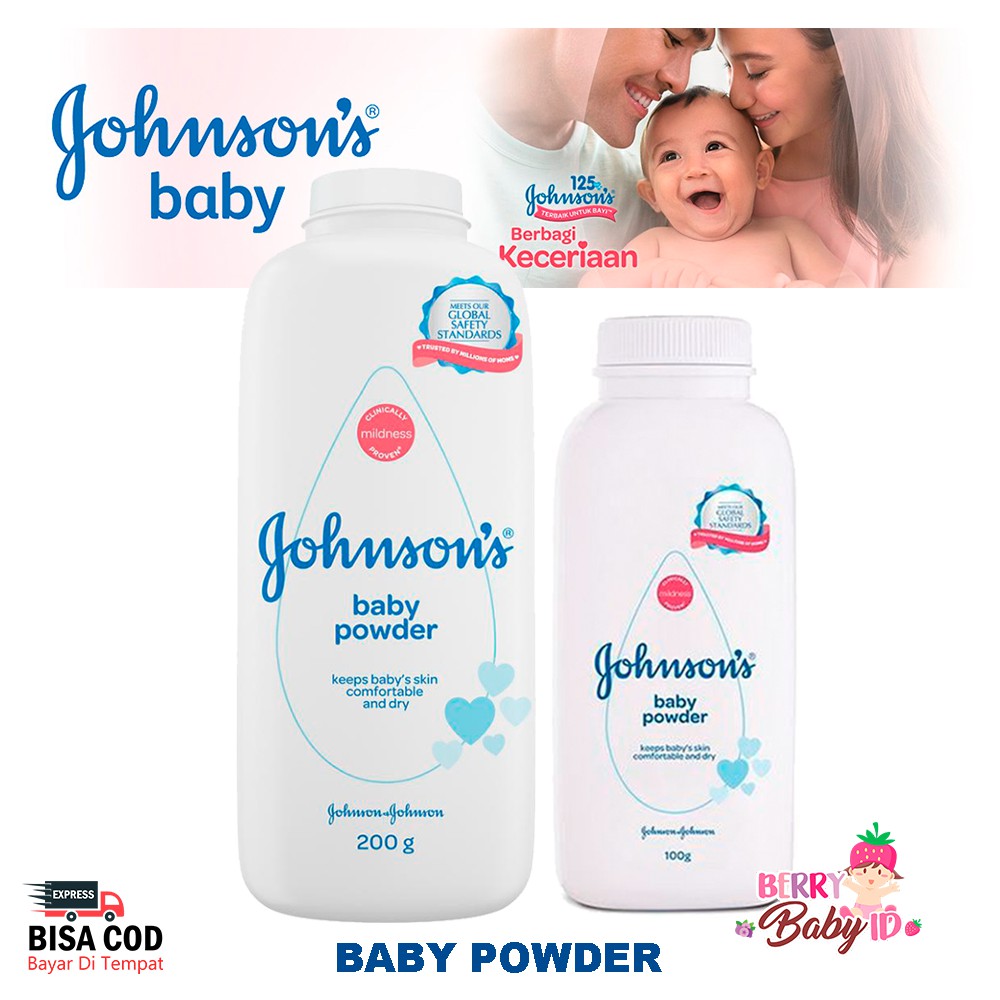Johnson's Baby Powder 100 g 200 g Bedak Tabur Bayi 100g 200g Berry Mart
