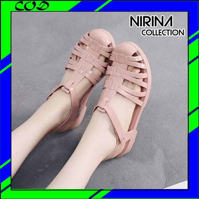 Sandal Jelly Shoes Dewasa Tranparan Gliter Wanita karet Anti Slip/Sendal Kekinian korean Style /jelly shoes import/sepatu sandal slippers