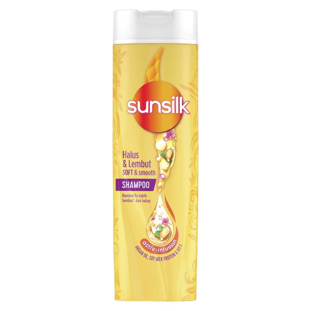 Sunsilk/ Shampo Rambut/ Shampo/ Black Shine/ Soft &amp; Smooth/ 160ml