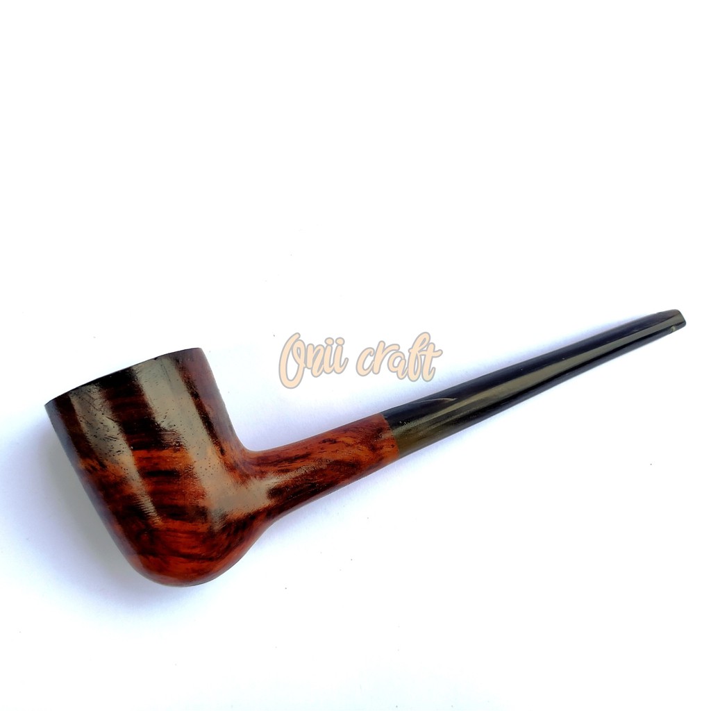 Pipa Cangklong bahan Tanduk dan kayu sawo -model pipa ganden