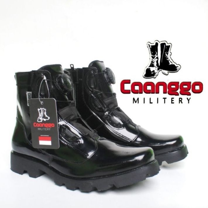 sepatu pdh tali putar sepatu pdh TNI POLRI SECURITY kulit asli kilap original caanggo