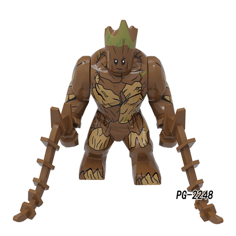 1pc Mainan Balok Bangunan Minifigures Model Marvel Black Panther Loki Spider Man Bahan ABS Untuk Anak