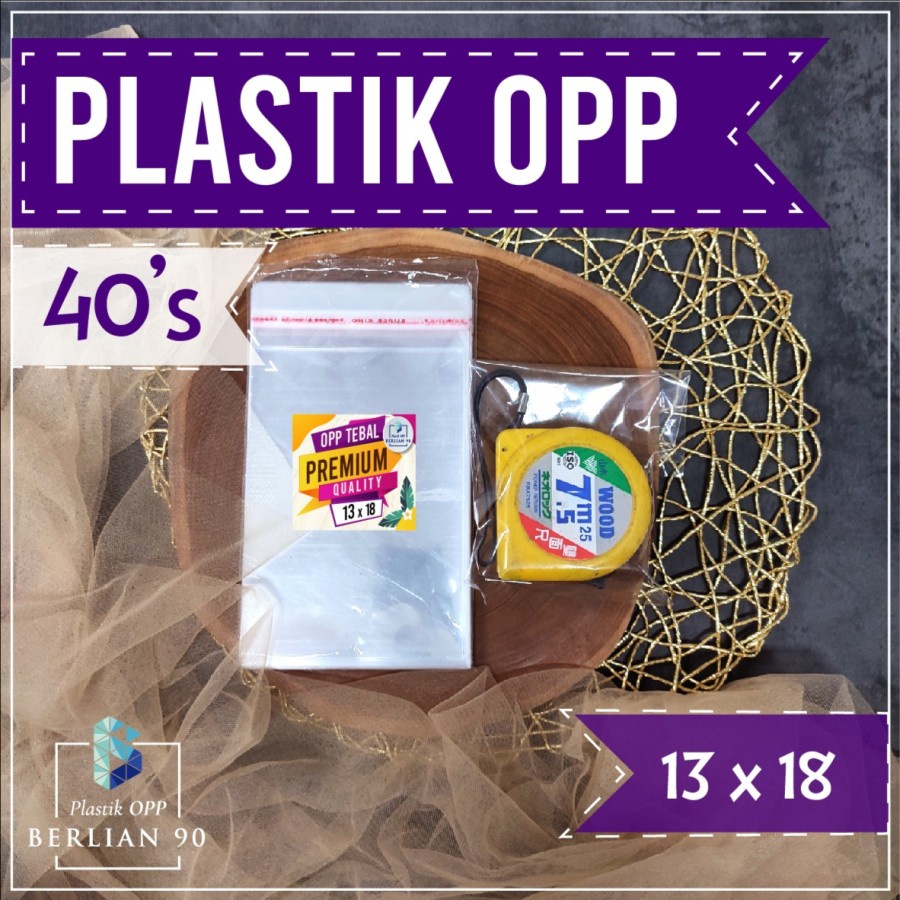 Plastik OPP Tebal 13x18 40s Micron Plastik OPP Lem Plastik OPP Seal Plastik Aksesories