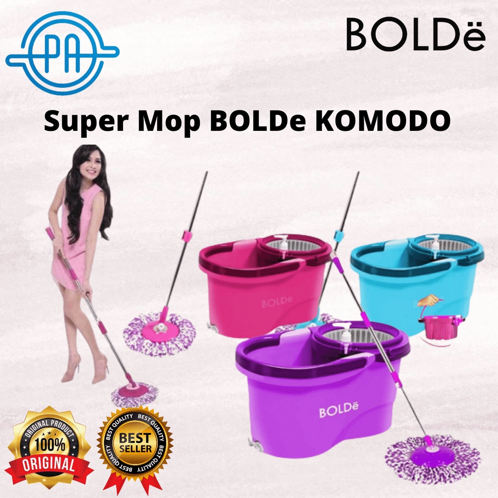 Alat Pel Super Mop BOLDe KOMODO - Pengering Bisa Diangkat - SuperMop