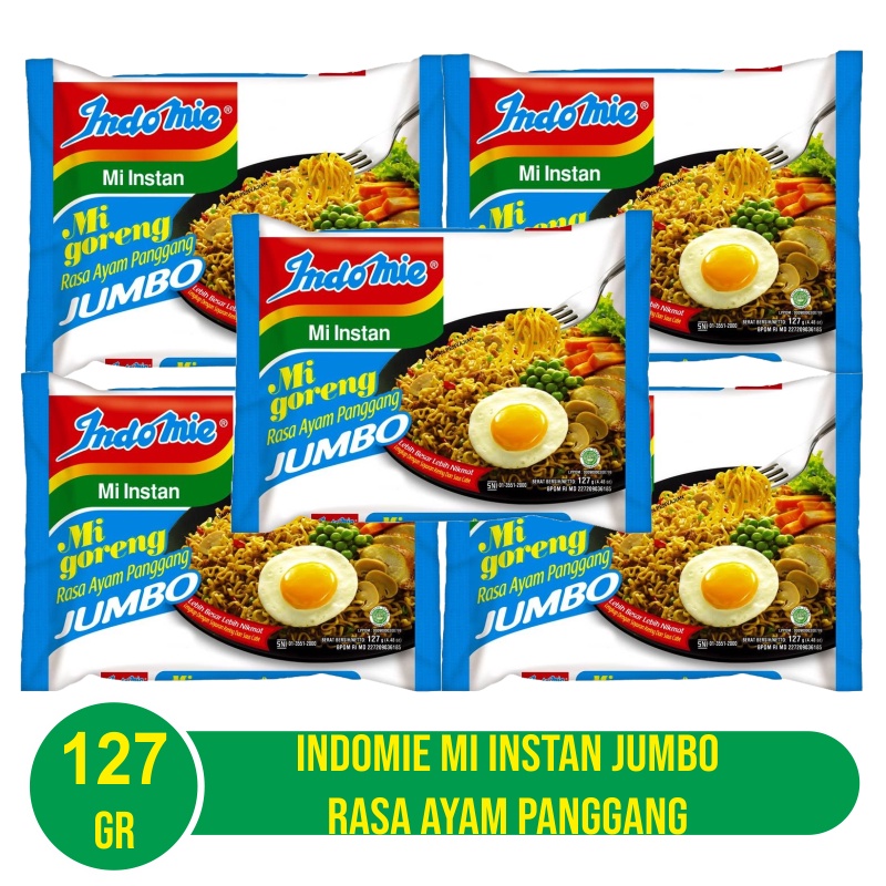 Indomie Goreng Jumbo Rasa Ayam Panggang - (5 Pcs)