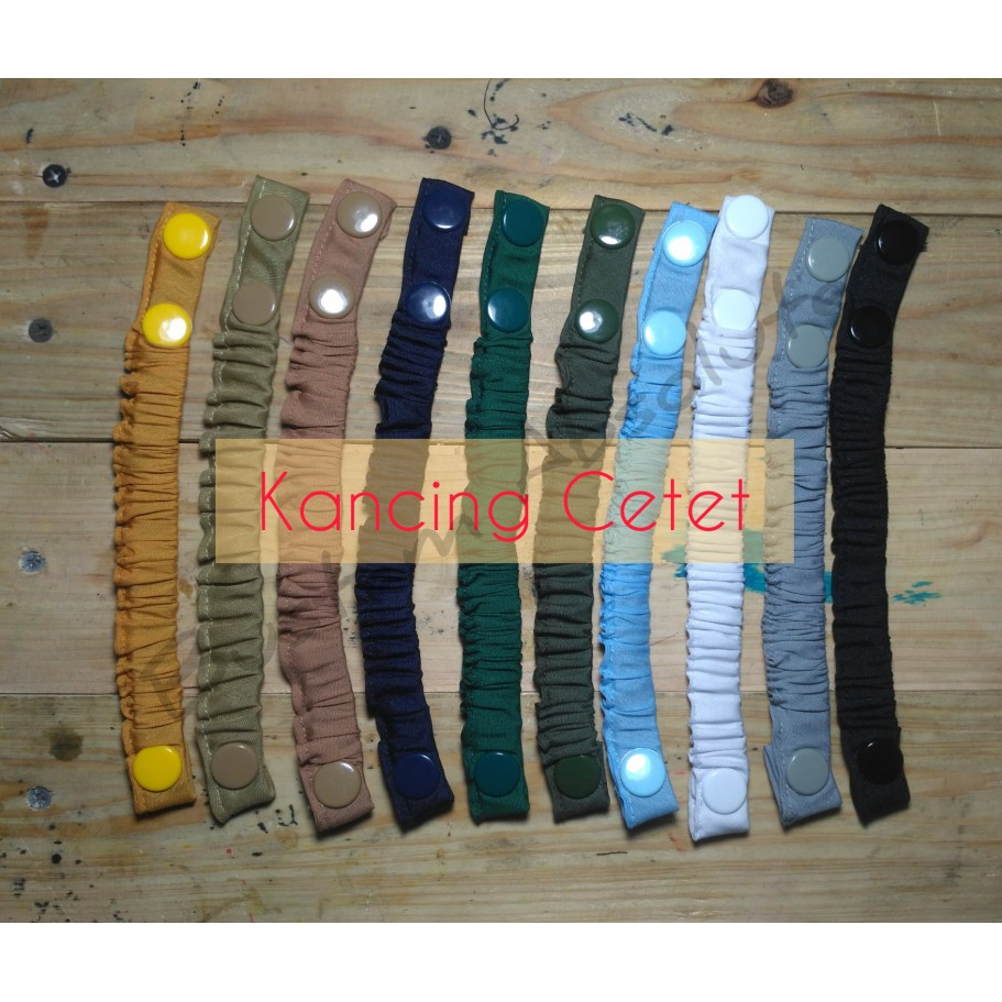 Konektor pengait masker hijab tali karet serut kancing cetet