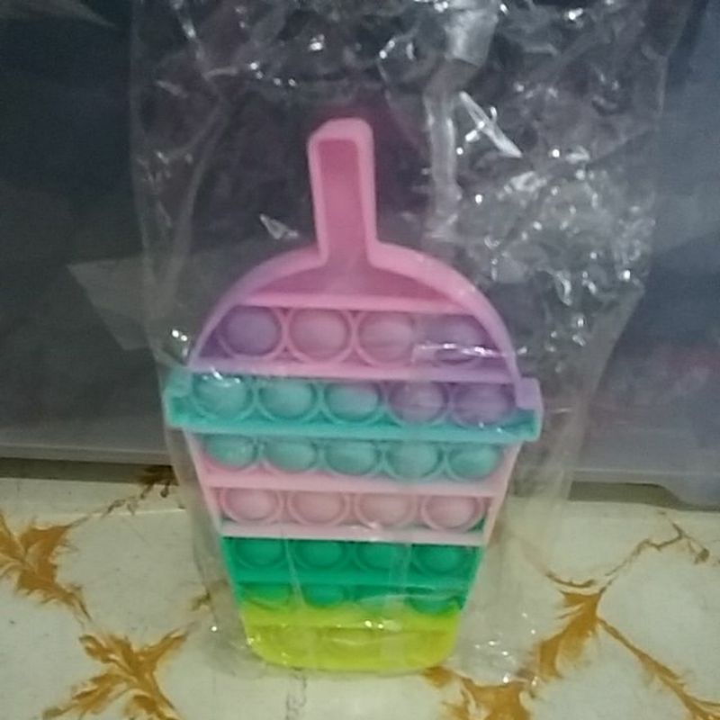 Pop It Rainbow Aneka Bentuk-Boba Cup Macaron