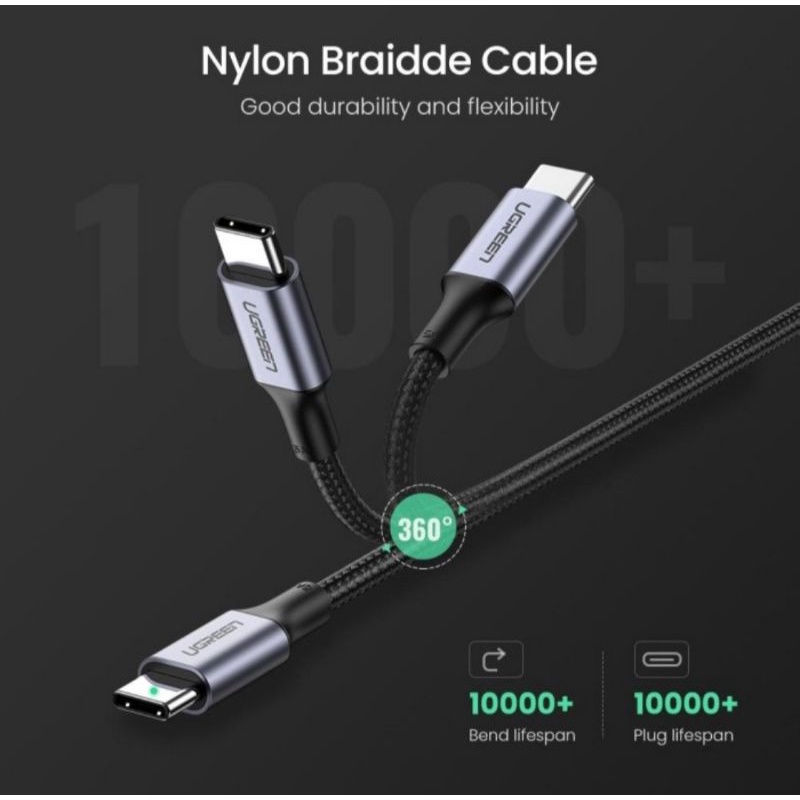 Ugreen Kabel Usb A To Usb C Nylon Braided QC 3.0