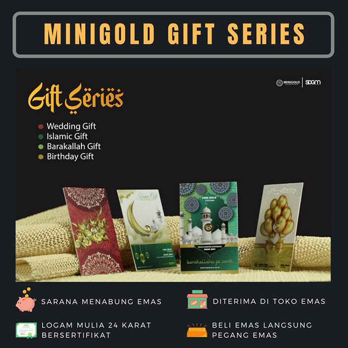 MiniGold Gift Series Koin Emas Murni Logam Mulia 24 karat Bisa Tukar Antam