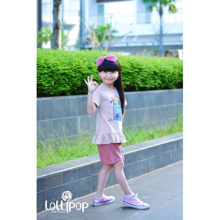 Setelan anak CUTE BOBA DAILY SERIES by LOLLIPOP