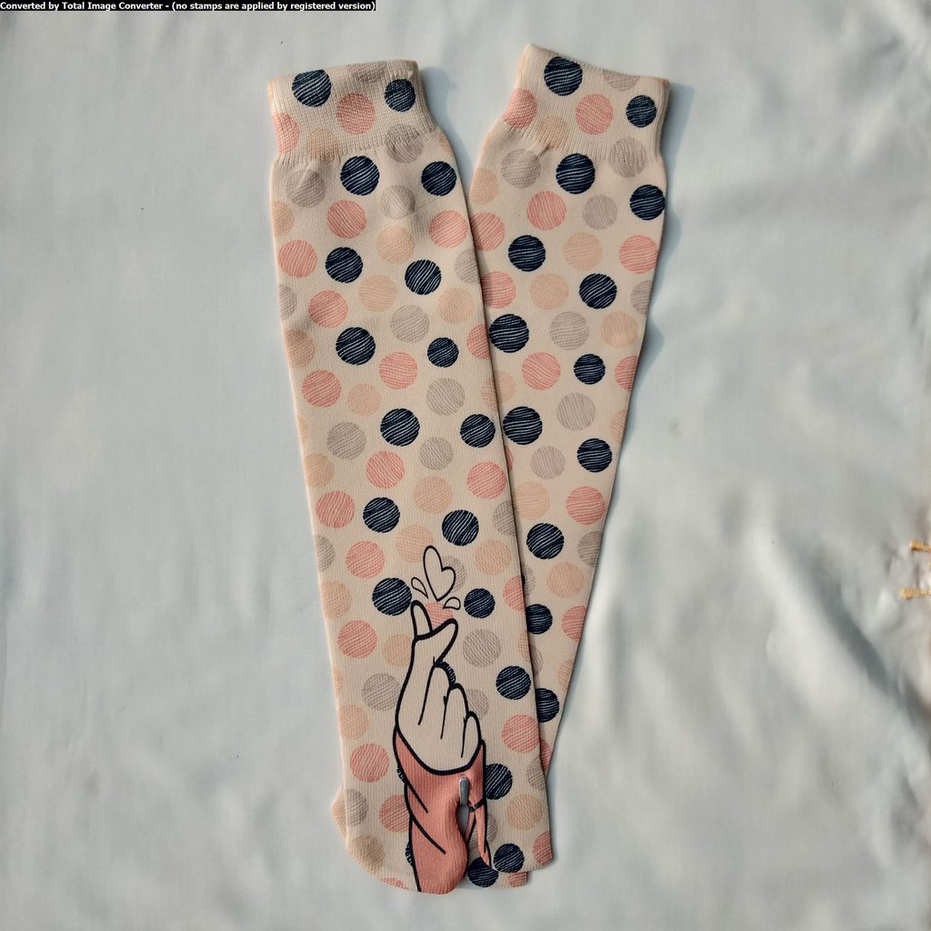 Premium Kaos Kaki Jempol Printing Muslimah  Kaos Kaki Motif Wanita Dewasa Panjang Sebetis-6