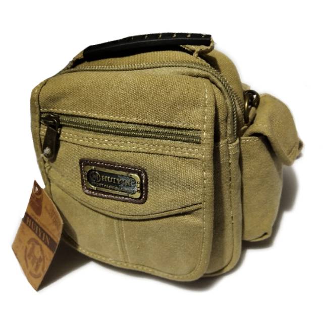 Tas selempang mini kanvas impor plus pinggang  - selempang kecil - tas hp