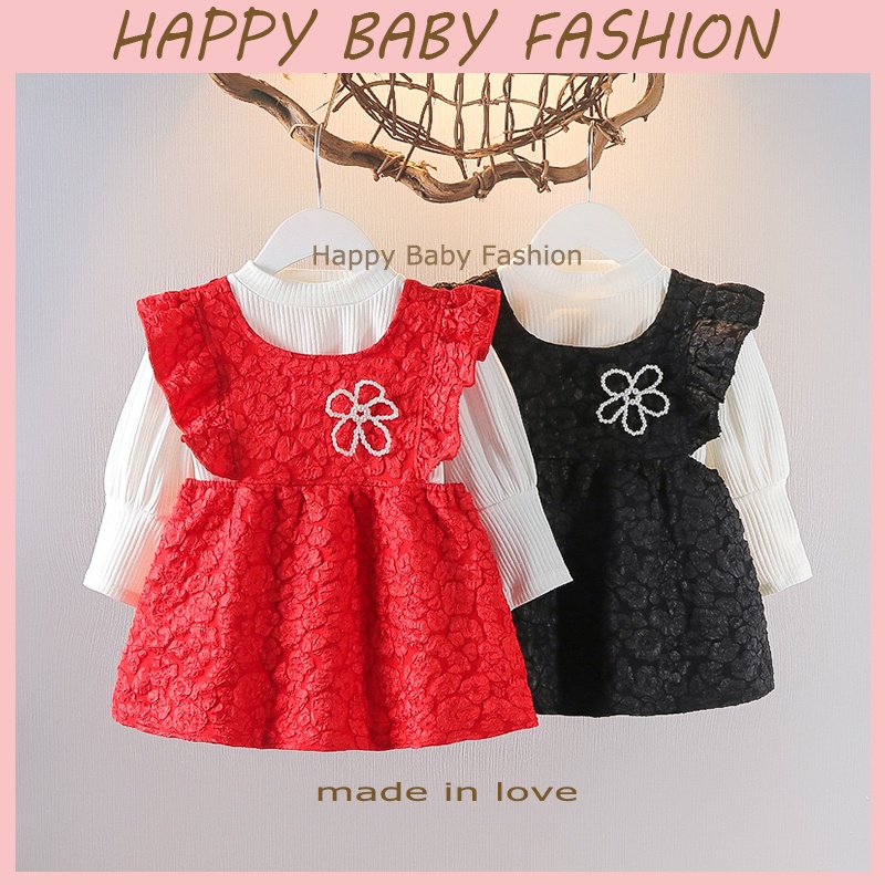 【Baru Datang!!】0-4Tahun QZ-95 Dress anak perempuan/Gaun putri Modern lengan panjang  Fashion Anak Impor