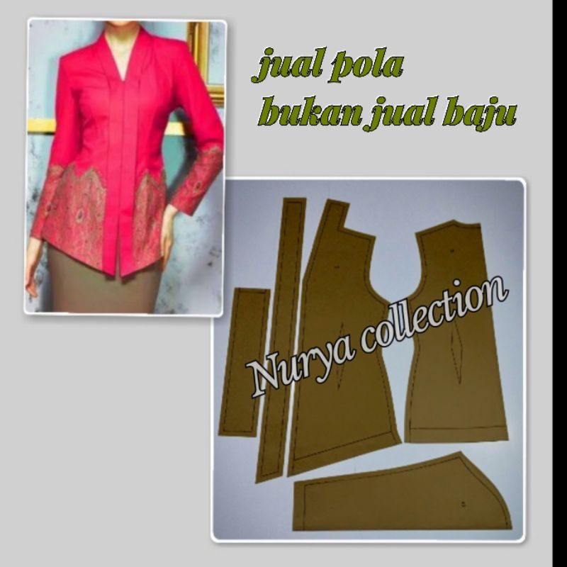 pola kebaya kartini modern