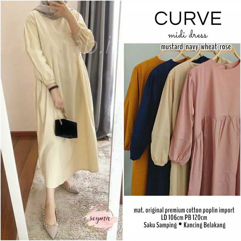 curve midi dress by seyma