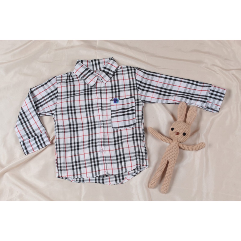 BEFAST - ZTL OOTD Kemeja Anak NICA / kemeja anak BB unisex / Pakaian Unisex Anak-Anak / Kemeja Anak Anak Kekinian / Keluaran Terbaru 2022 / Fashion Anak Perempuan/Anak Laki-Laki / Pakaian Casual Anak-Anak / Kemeja Lengan Panjang / Trendy