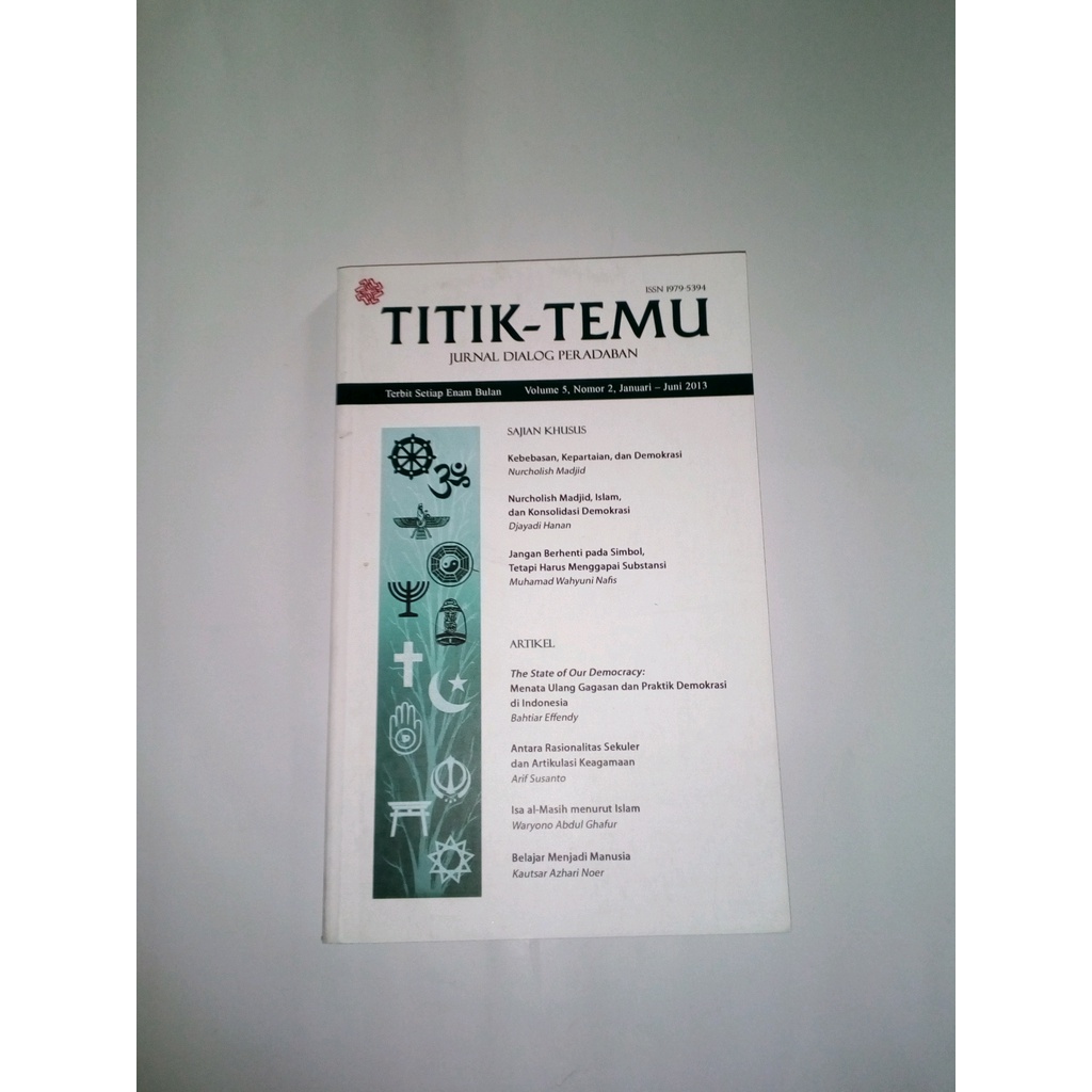 Titik Temu jurnal Dialog Peradaban volume 5 nimor 2 januari juni 2013