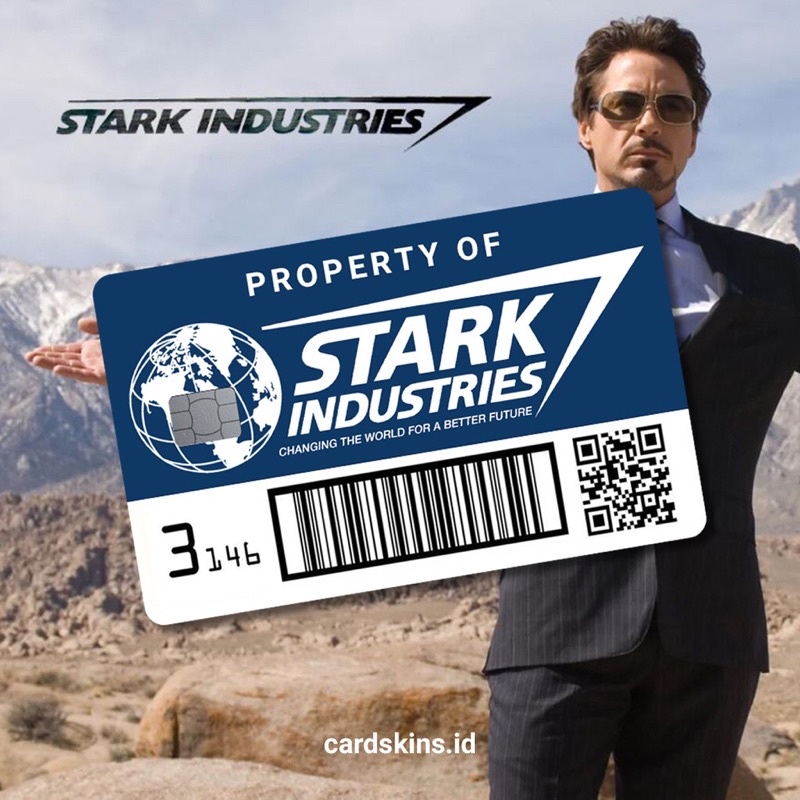 

STARK INDUSTRIES | GARSKIN / STICKER KARTU ATM / SKIN KARTU ATM / DEBIT / CREDIT / EMONEY / FLAZZ | CARDSKINS
