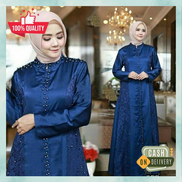 Baju Ghamis Import Gsmis Kondangan Pesta Gmis Muslimah Polos Baju Lebaran Muslim Wanita Games Jumbo 