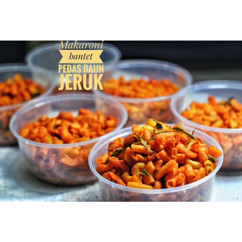 

Makaroni bantet Pedas Daun jeruk 100 gram/Makaroni bantet Mojokerto/Makaroni tepak 400ML