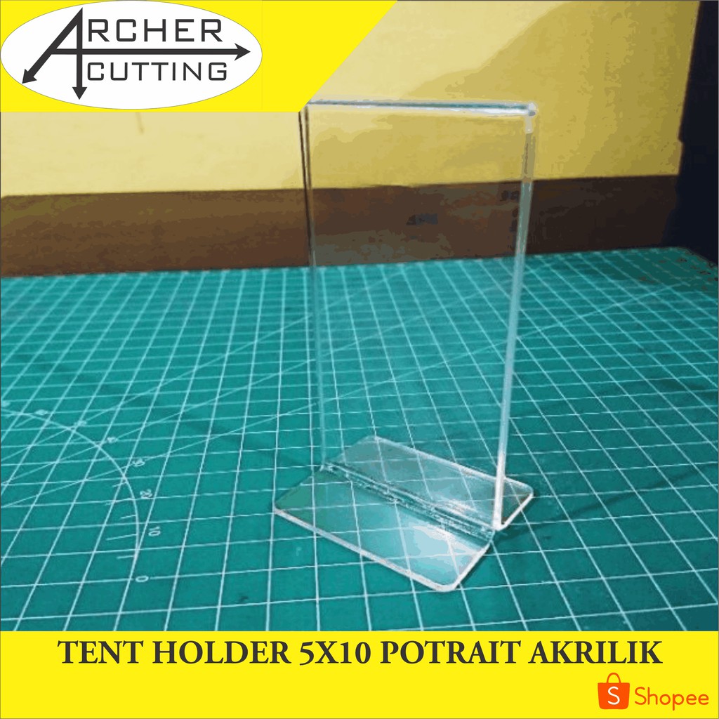 tempat kartu nama / tempat kartu bisnis / nomor meja / tent holder 5x10 akrilik