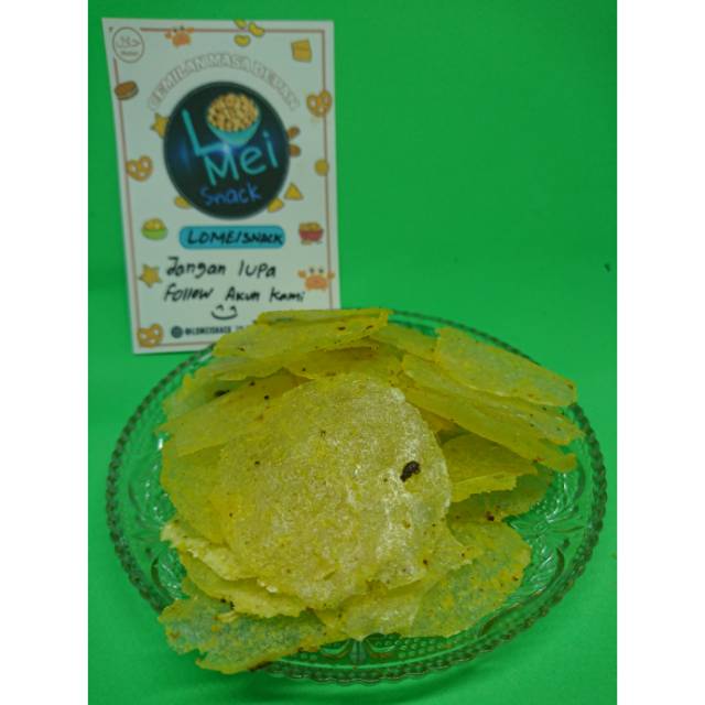 

Kripik kaca / kripik beling Gurih / extra pedas