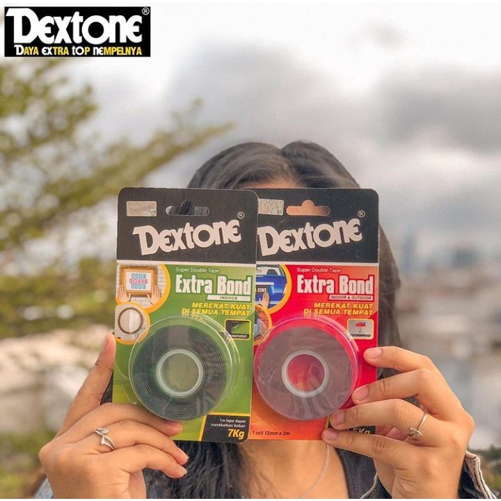 Double Tip Kuat Double Tape Dextone Extrabond Merekat Di Semua Tempat