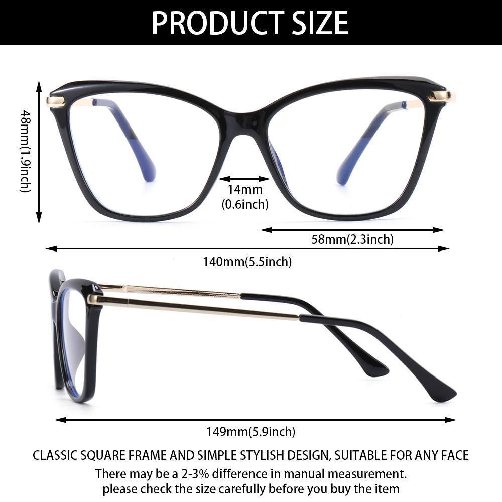 Blue Light Blocking Glasses Fashion Square Frame Anti Eyetrain Blue Light Blocking