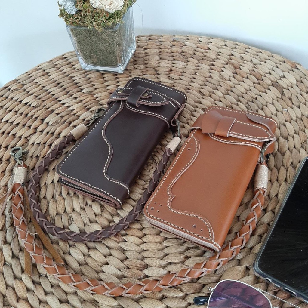 Dompet kulit asli pria panjang ASLI FULL GRAIN KuLit sapi ORI vintage ISHIYA O5G3