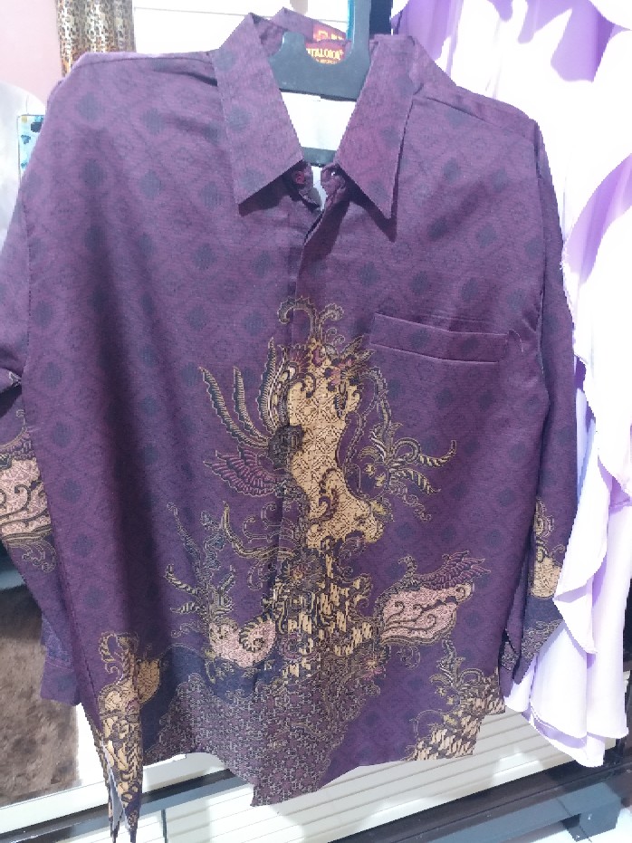 Kemeja Batik Pria Semi Sutra Sanwoz Puring Istimewa